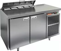 Стол холодильный для салатов HICOLD SL2-11GN 1/6 O с крышкой, без борта